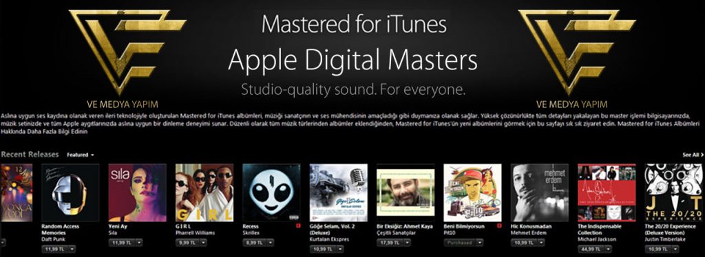 Apple Digital Masters Mastered for itunes